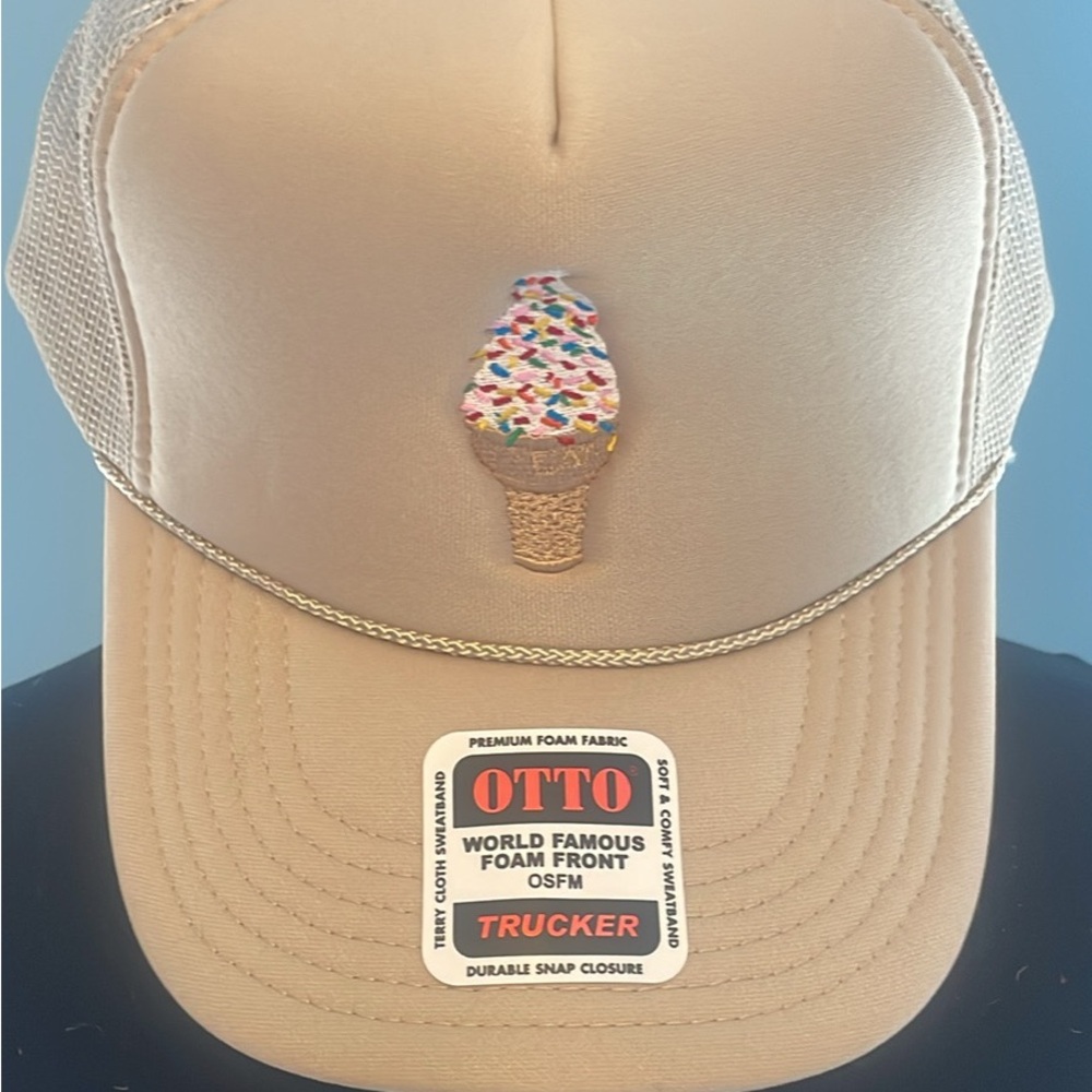 Embroidered Ice Cream Trucker Hat NWT